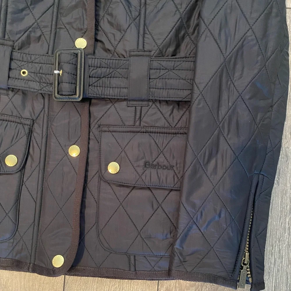 *Last Chance* NWOT Barbour Women's Quilted Black Utility Jacket Sz 2 - Picture 10 of 14